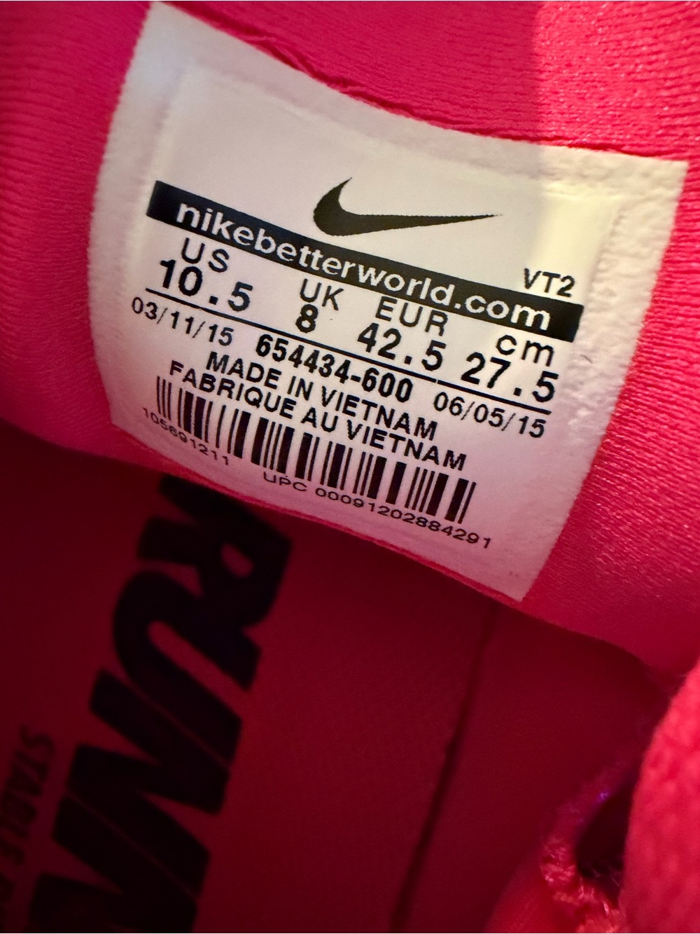 Nike LunarGlide 6 Hyper Pink Black Running Shoes Women’s 10.5 654434-600 - Picture 8 of 8